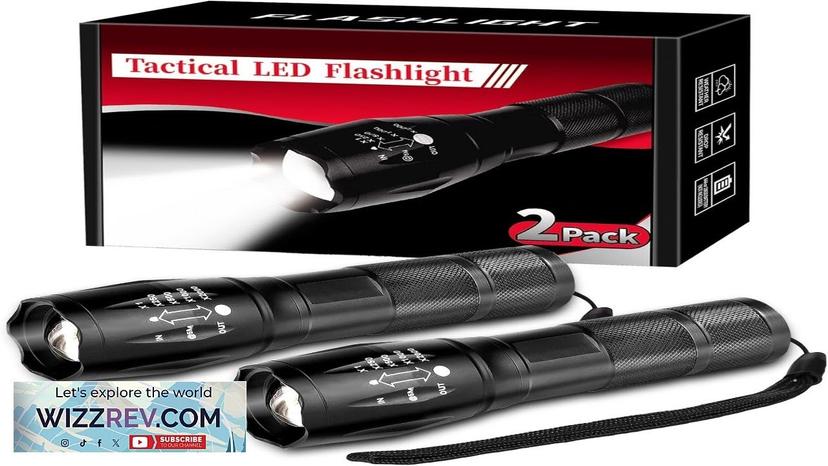 2 Pack Tactical Flashlights Torch Military Grade 5 Modes 3000 High Lumens Review