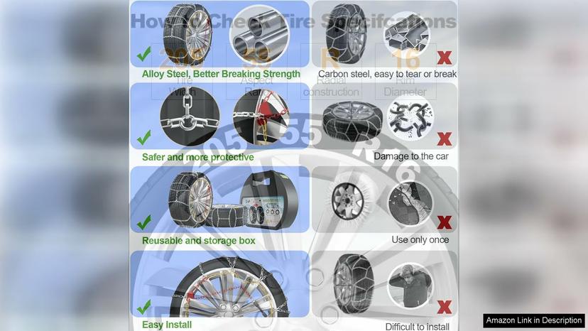 TEPU Snow Tire Chains for Car Suv Pickup Trucks and Trucks Tires Review