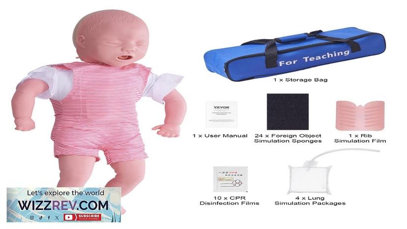 VEVOR Baby Infarction Model Infant Airway Obstruction Training Manikin CPR Teach Review