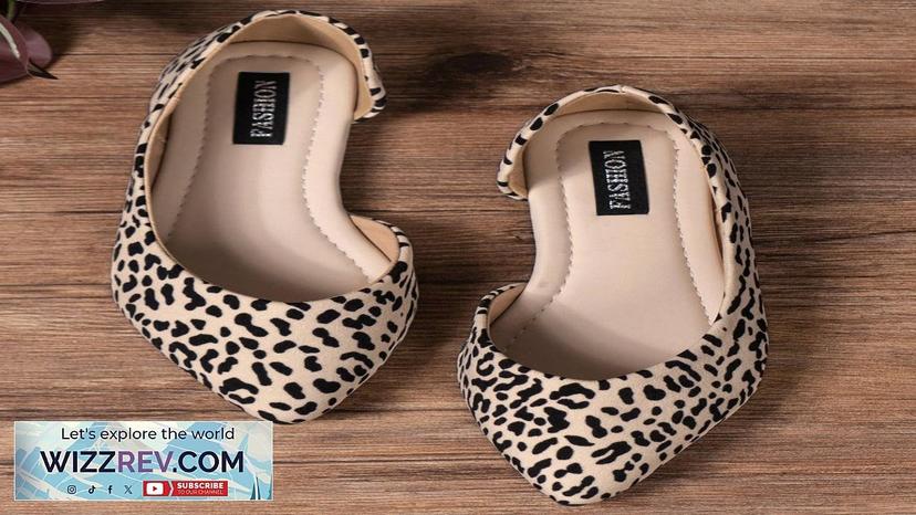 Women's Leopard Print Pointed Toe Flat Shoes With Side Cutout Detail Fashionable Review