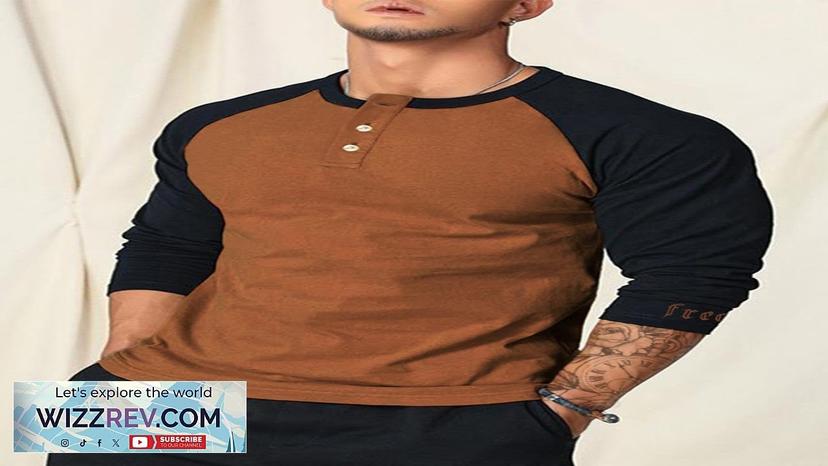 Manfinity Homme Men Two Tone Half Button Raglan Sleeve Henley Tee Review