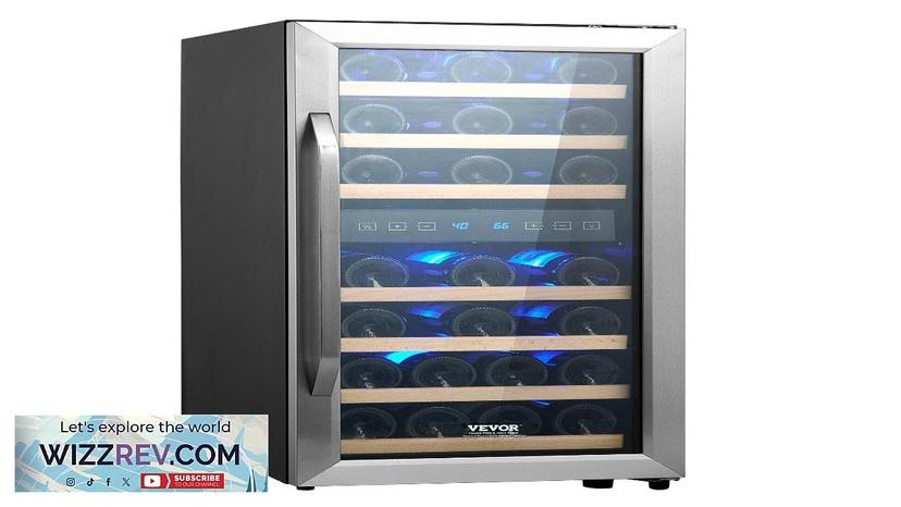 VEVOR 33-Bottle Wine Cooler Dual Zone Freestanding Refrigerator with LED Light Review