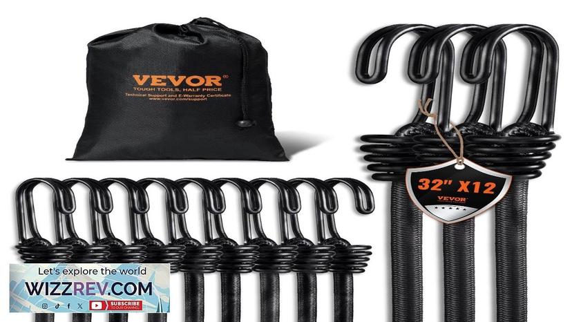 VEVOR 12 Pcs Bungee Cords with Hooks 32 In Heavy Duty Bungee Review