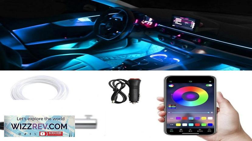 1IN1 2M RGB LED Atmosphere Car Interior Ambient Light Fiber Optic Strips Review