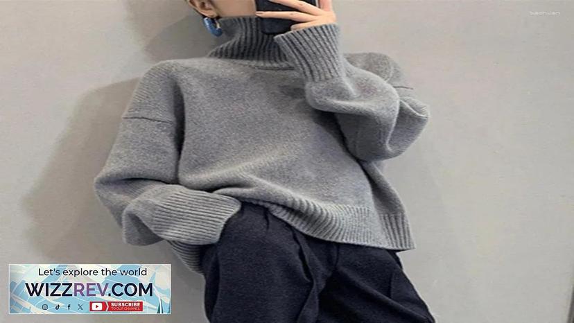 Women's Sweaters 2024 Autumn And Winter Thick Cashmere Sweater Women High Neck Review