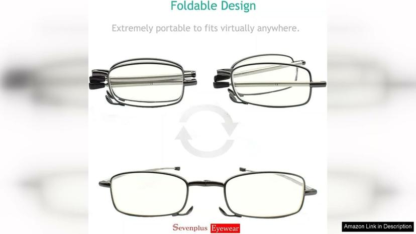 sevenplus 2 Pack Reading Glasses Blue Light Blocking Anti UV Glare Foldable Review