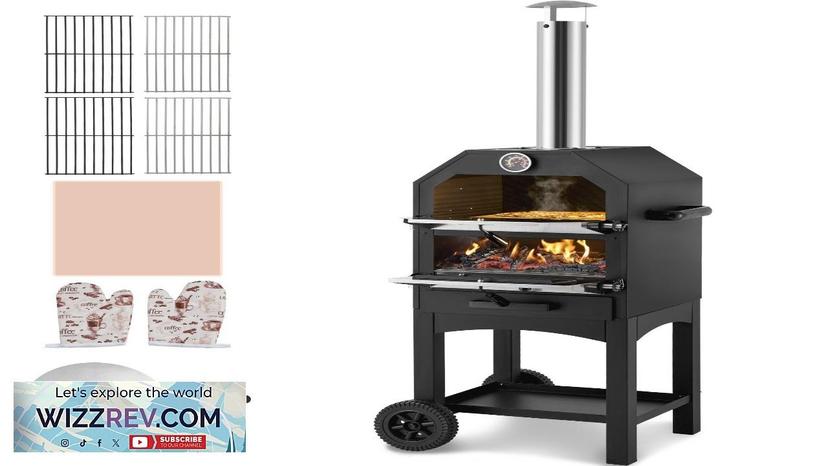 VEVOR 12" Outdoor Pizza Oven Portable Wood Pellet Pizza Oven Baked Paint Review