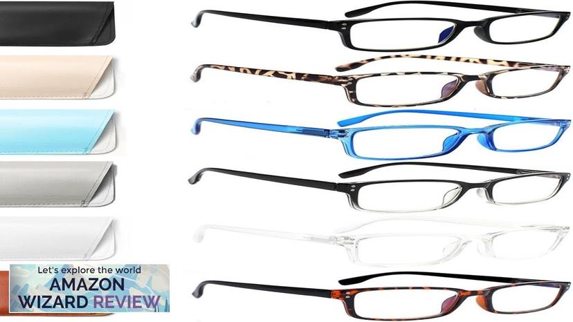 Kerecsen 6-Pack Reading Glasses Blue Light BlockingSpring Hinge Readers for Men Review