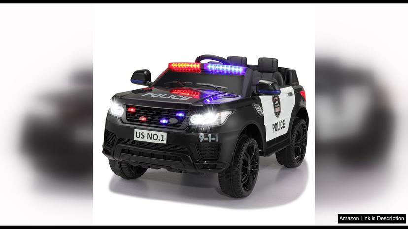 TOBBI Police Car Ride on 12V Electric Car for Kids Battery Powered Review