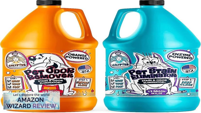 Calyptus Pet Stain and Odor Remover Orange and Enzyme Cleaner Duo Review