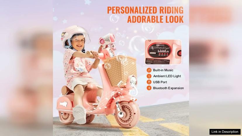 Kids Ride on Motorcycle 12V Electric Motor Trike with LED for Kids Review