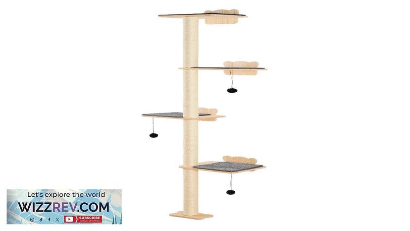 VEVOR Wall Mounted Cat Shelves Tree with Platform Tree-Shaped Cat Furniture Set Review