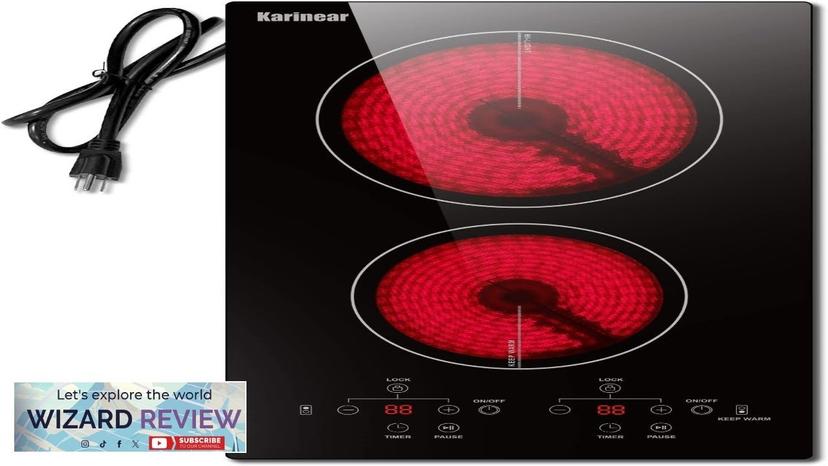 Karinear 2 Burners Electric Cooktop 120v Plug in Ceramic Cooktop 12 Inch Review