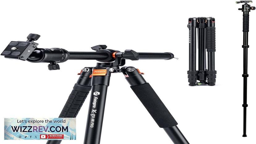 Fotopro Horizontal Camera Tripod 75 Inch Aluminum 360 Degree Ball Head Quick Review