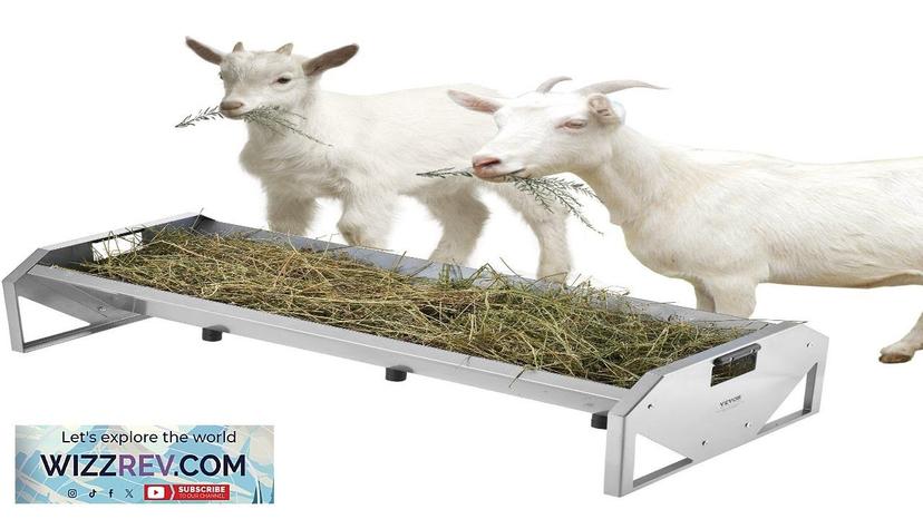 VEVOR Livestock Feeding Trough 22 Gallon Capacity 45" Goat Feeder for 10 Review