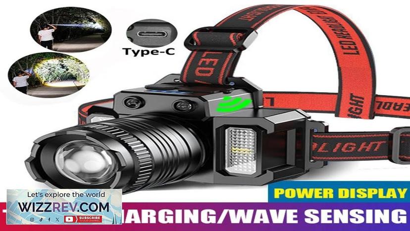 Super Bright T51 LED Sensor Headlamp USB C Rechargeable Headlight Led Head Review