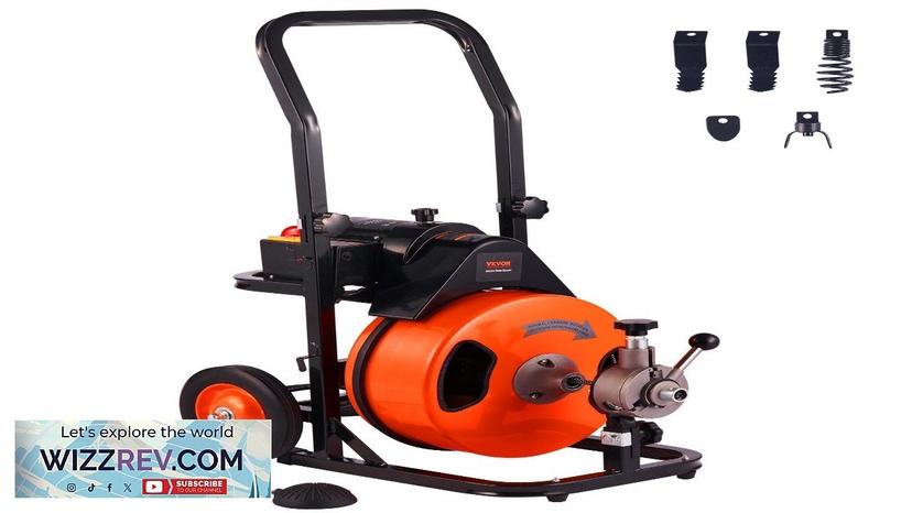 VEVOR Drain Cleaning Machine 75FT x 3/8 Inch Sewer Snake Machine Auto Review