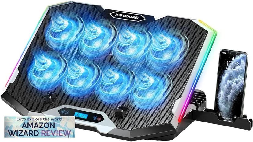 ICE COOREL Gaming Laptop Cooling Pad with 8 Cooling Fans Laptop Fan Review