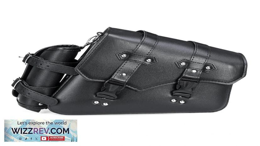 Motorcycle Saddle Bag PU Leather Waterproof Saddlebags Black Left/Right Side For Harley Review