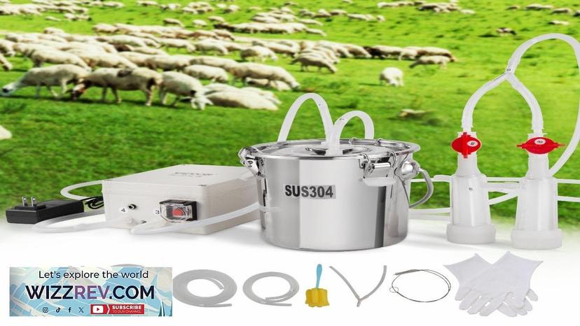 VEVOR Goat Milking Machine 3 L 304 Stainless Steel Bucket Electric Automatic Review