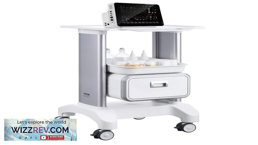 VEVOR 2 Tiers Lab Carts Mobile Medical Cart with 1 Drawer Review