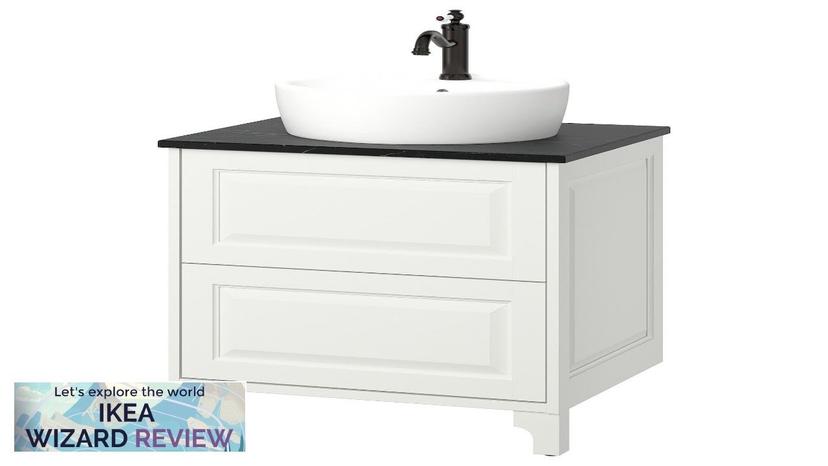 TÄNNFORSEN / TÖRNVIKEN IKEA Bathroom vanity with sink & faucet white/black marble Review