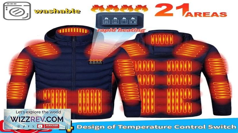 21 Areas Heating Jacket Men's Winter Usb Electric Heating Coat Functional Self-Heating Review