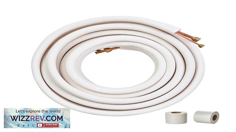 VEVOR 50FT Mini Split Line Set 1/4" & 1/2" O.D Copper Pipes Review