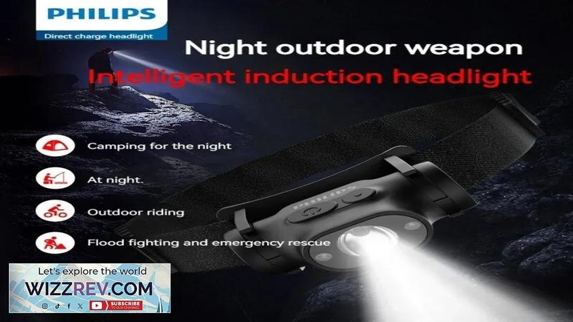 Philips LED Headlamp Sensor Head Flashlight of Lighting Type-C Rechargeable Headlight Review