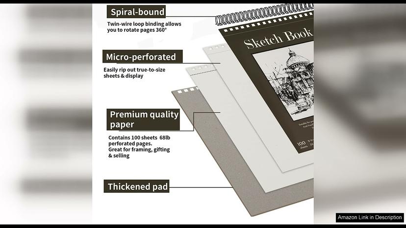 Sketch Book, Top Spiral Bound Sketch Pad, Review