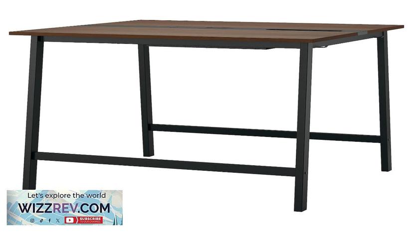 MITTZON IKEA Conference table walnut veneer/black Review