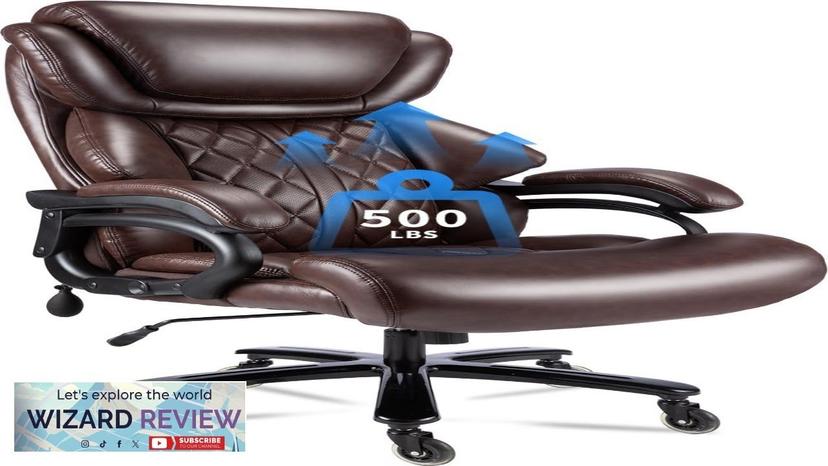 Brown Office Chair 500lbs High back 360 Swivel Review