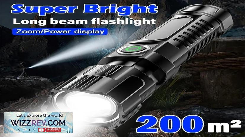 P200 Super Powerful LED Flashlight Zoom Tactical Torch Built-in Battery USB Rechargeable Review