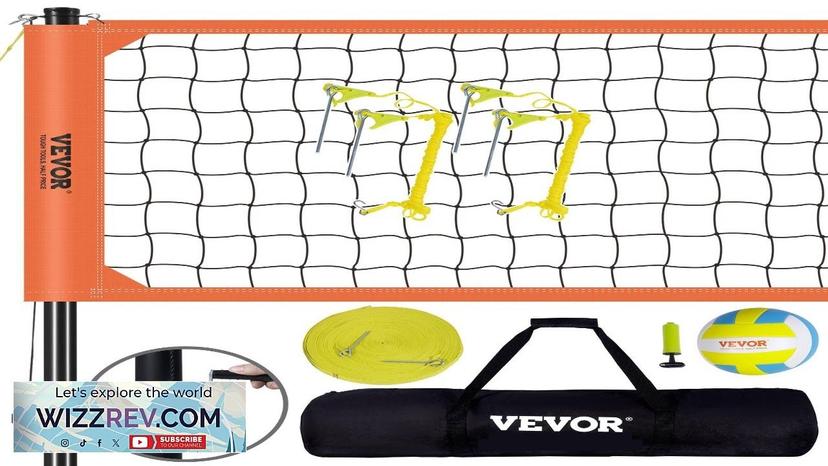 VEVOR Outdoor Portable Volleyball Net System Adjustable Height Aluminum Poles Professional Review