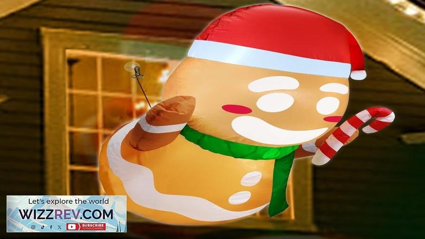 TURNMEON 3.5Ft Christmas Outdoor Decoration Christmas Inflatables Gingerbread with Xmas Hat Review