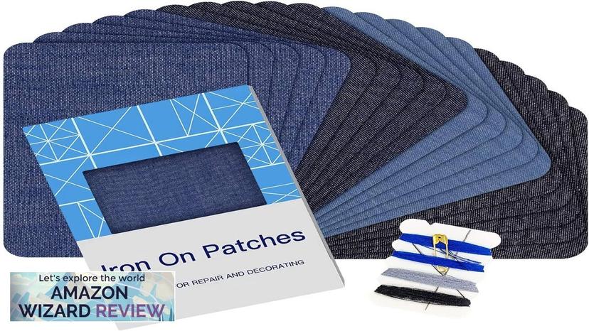 HTVRONT Iron on Patches for Clothes 20PCS Denim Patches for Jeans Kit Review