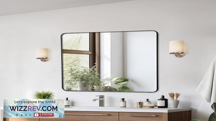 Square Wall Mounted Mirror 36" x 36" Mirror with Aluminium Alloy Frame Review