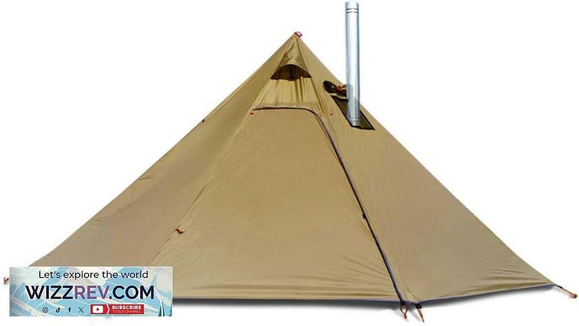 4 Persons 5lb Lightweight Tipi Hot Tents with Stove Jack 7'3" Standing Review