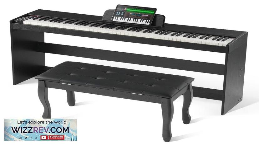 VEVOR 88 Key Fully Weighted Digital Piano Dual Keyboard Cabinet Bracket Bench Review