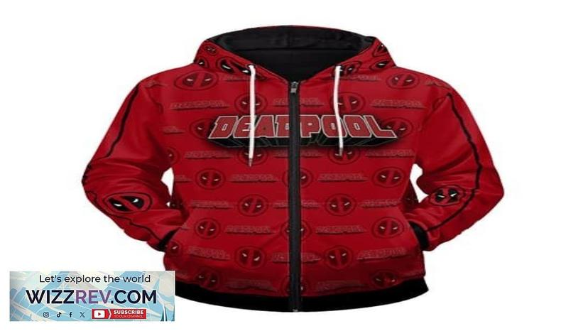 MCU Antihero Deadpool Icon Logo Pattern Dope Zip Up Hoodie Review