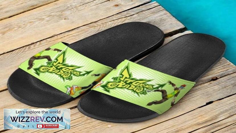 Jet Grind Radio Graphic Art Green Slide Sandals Review