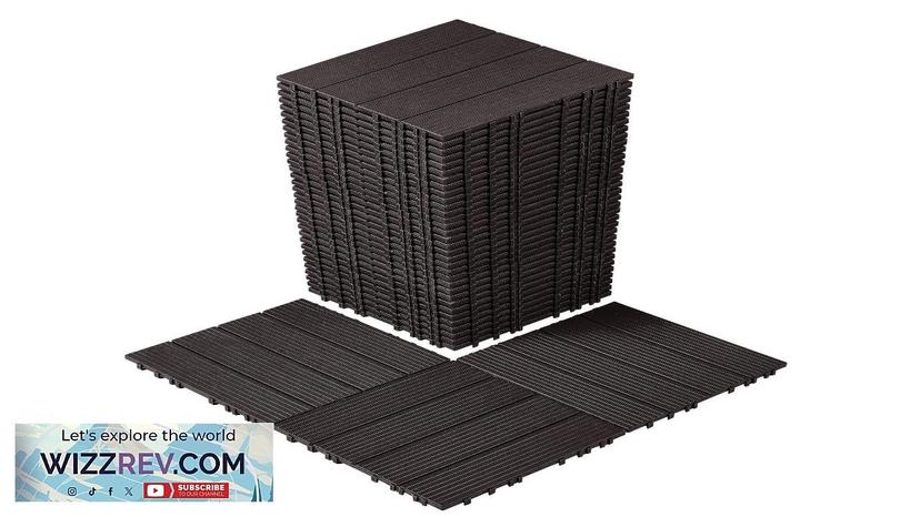 VEVOR Interlocking Deck Tiles 36 Pack 12"x12" Waterproof for Porch Dark Brown Review