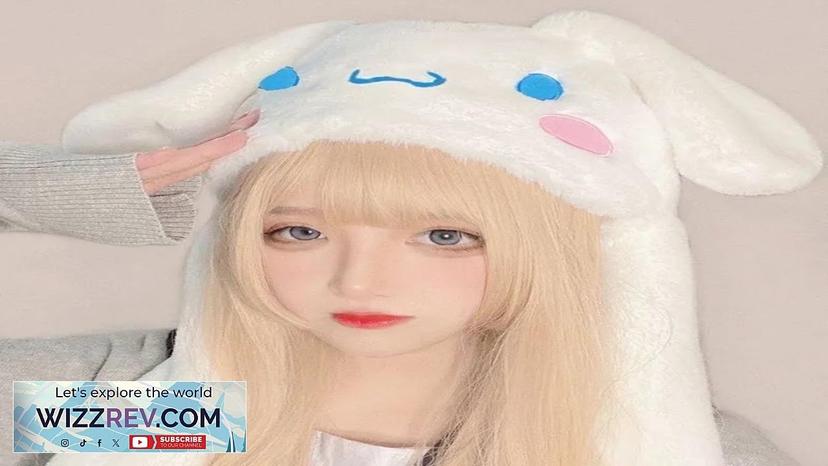 Kawaii Sanrios Hat Cinnamoroll Accessories Cute Plush Hat Keep Warm Bunny Hat Review