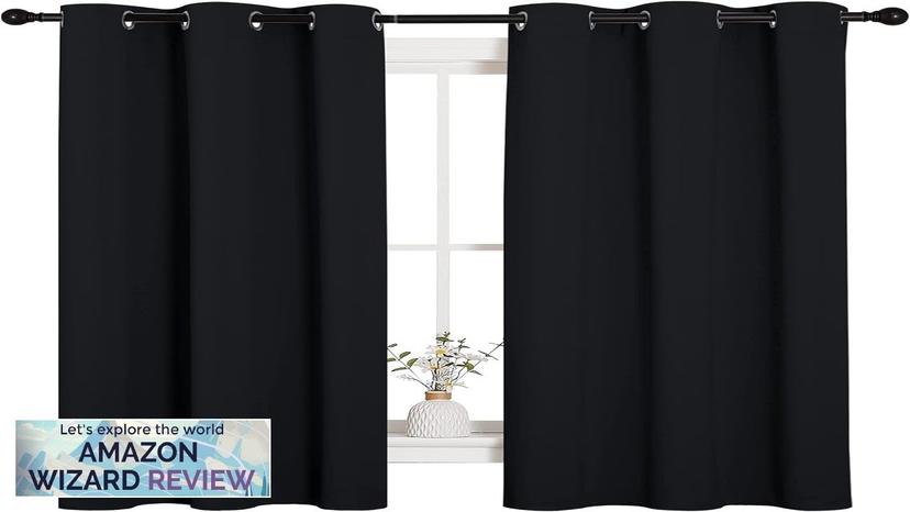 NICETOWN Halloween Pitch Black Solid Thermal Insulated Grommet Blackout Curtains/Drapes Review