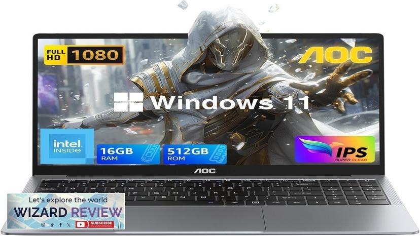 AOC Laptop Computer with N97 Processor(Up to 3.6GHz) 16GB RAM 512GB SSD Review