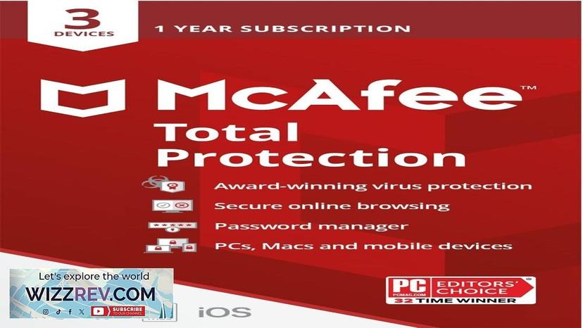 McAfee Total Protection 3 Device Antivirus Internet Security Software Review