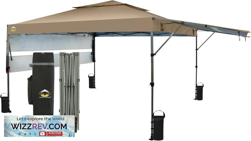 CROWN SHADES 10x10 Pop up Canopy Tent Patended Centerlock Instant Commercial Canopy Review