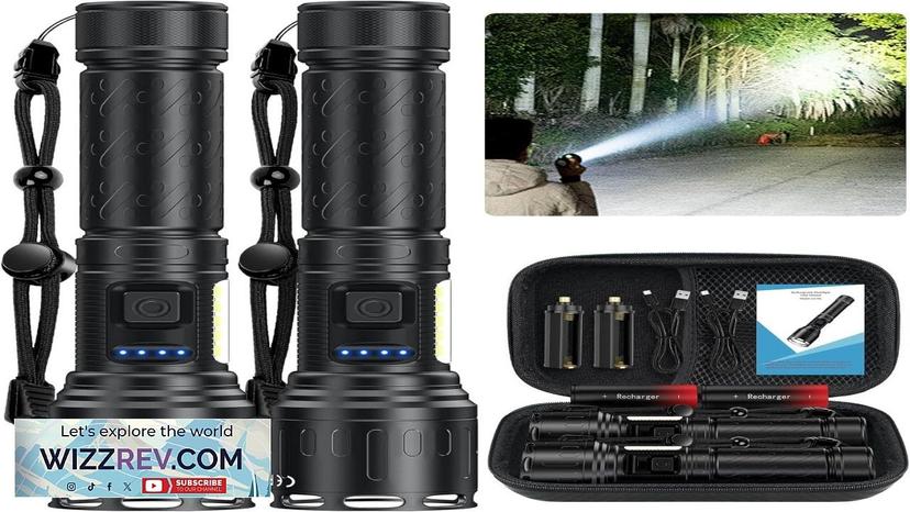 Rechargeable Magnetic Flashlights 100000 High Lumens Super Bright LED Powerful Flashlight Review