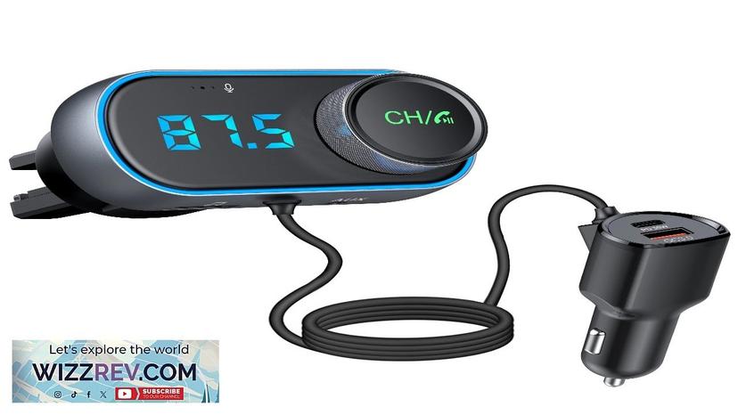 T78 Air Outlet Car bluetooth V5.0 FM Transmitter 30W PD + QC3.0 Review