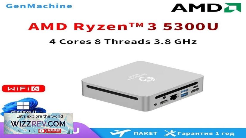 GenMachine New Mini PC AMD Ryzen 3 5300U Ryzen 5 5500U Processor Review